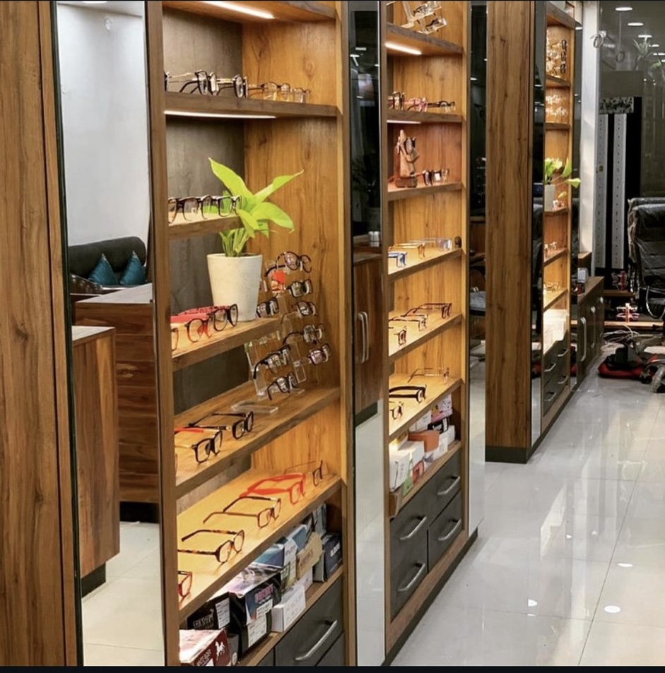 Optocare showroom shelves